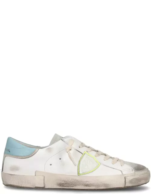 Philippe Model Prsx Sneaker White, Grey And Light Blue