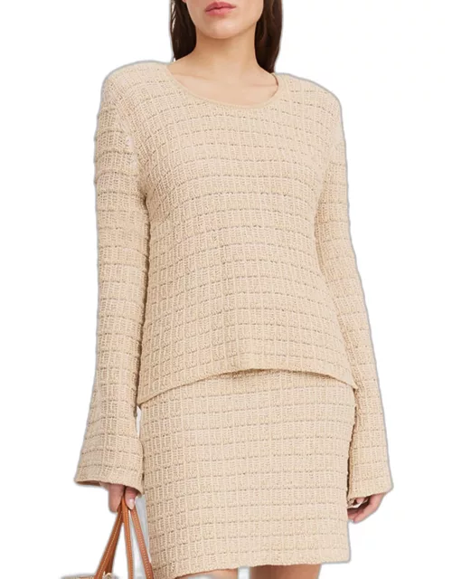 Charmina Flare-Sleeve Knit Sweater