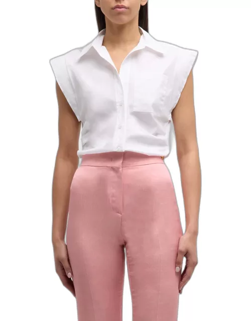 Brando Ruched Button-Front Shirt