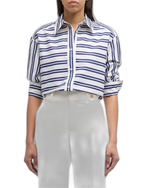 Lyn Striped Button-Front Shirt