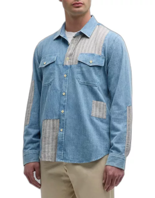 Men's Larsen Patchwork Button-Down Shirt