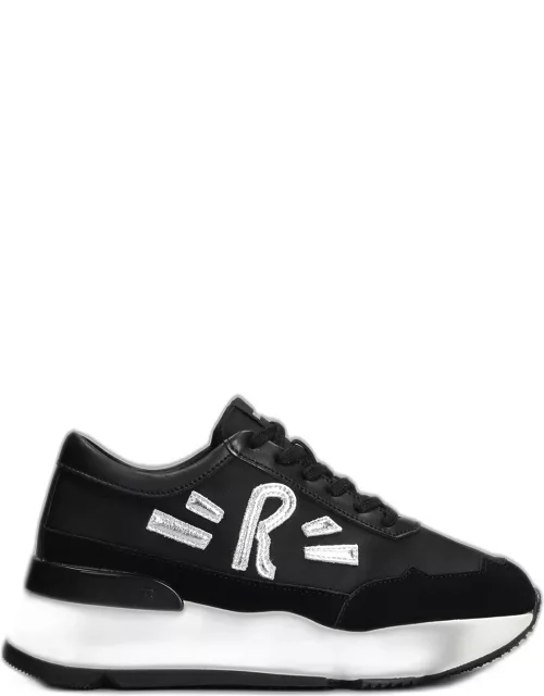 Ruco Line R-evolve Sneakers In Black Suede And Leather