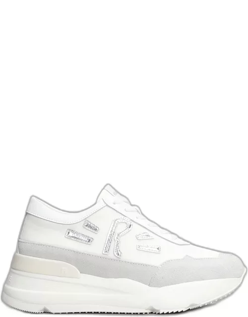 Ruco Line R-evolve Sneakers In White Suede And Leather