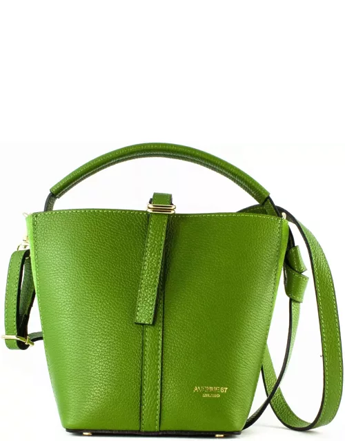 Avenue 67 Green Grained Leather Bag