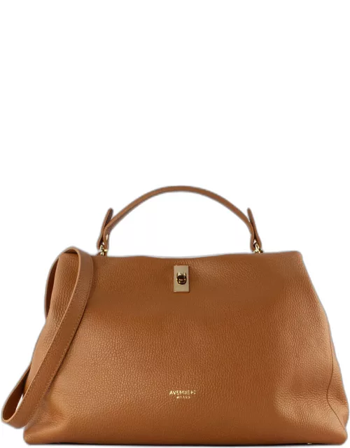 Avenue 67 Brown Grained Soft Leather Bag