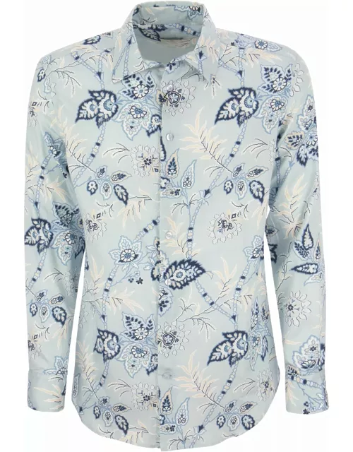 Etro Jacquard Shirt With Floral Pattern