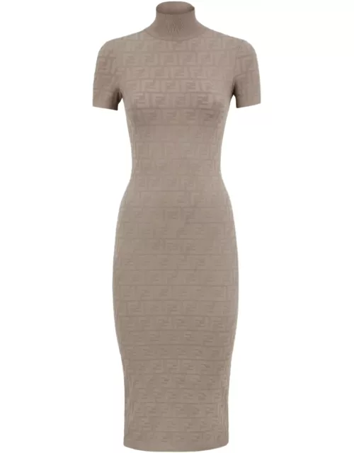 Fendi Knitted Dress With All-over Pattern