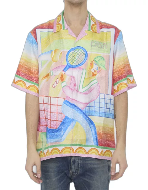 Casablanca Crayon Tennis Player Shirt