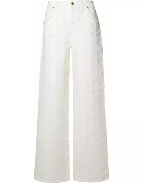 Blumarine White Cotton Jean