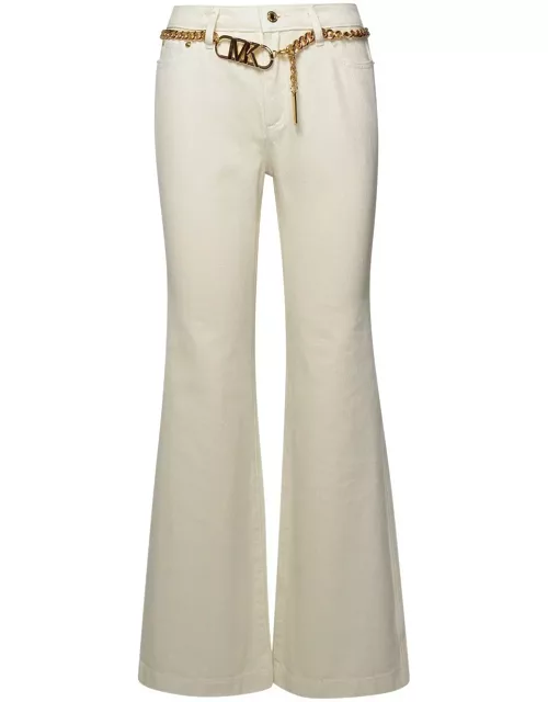 Chain Belted Wide-leg Jeans Michael Kor