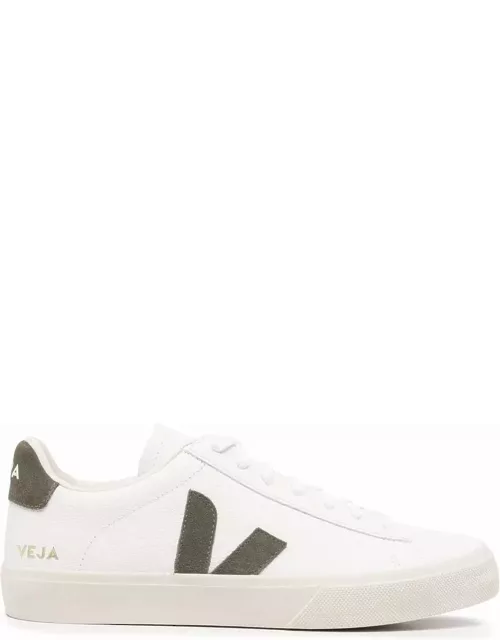 Veja White Low-top Sneakers With Logo Patch In Leather Man