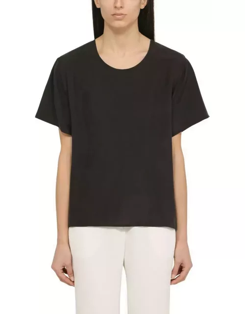 Parosh Black Silk T-shirt