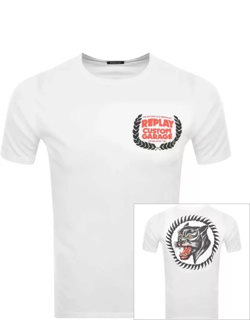 Replay Logo T Shirt White