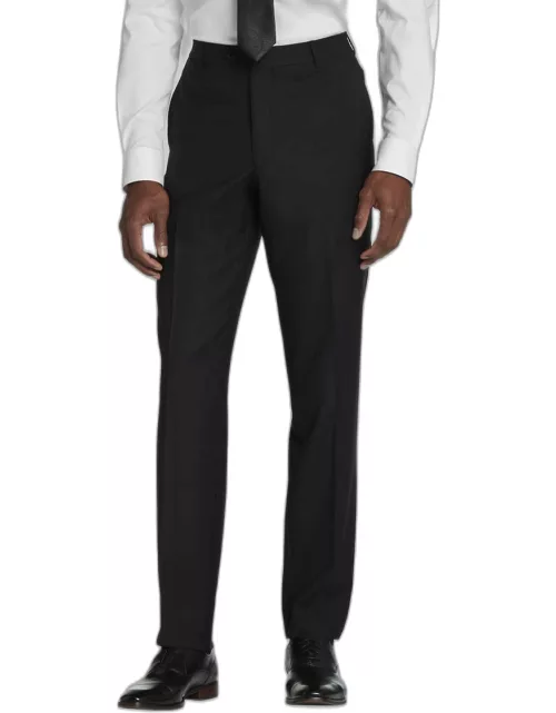 JoS. A. Bank Men's Traveler Collection Tailored Fit Suit Pants, Black, 33x30 - Suit Separate