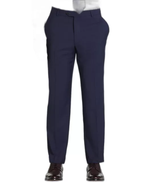 JoS. A. Bank Men's Traveler Collection Tailored Fit Suit Pants, Navy, 32x30 - Suit Separate
