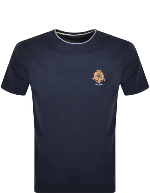 Hackett Logo T Shirt Navy
