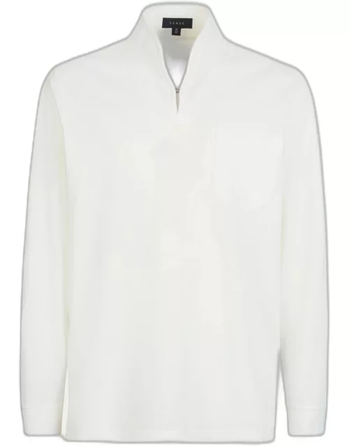 Men's Ellen Cotton Long-Sleeve Polo Shirt