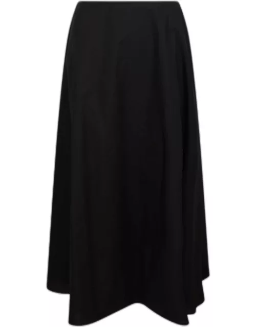 Msgm Long Skirt In Poplin