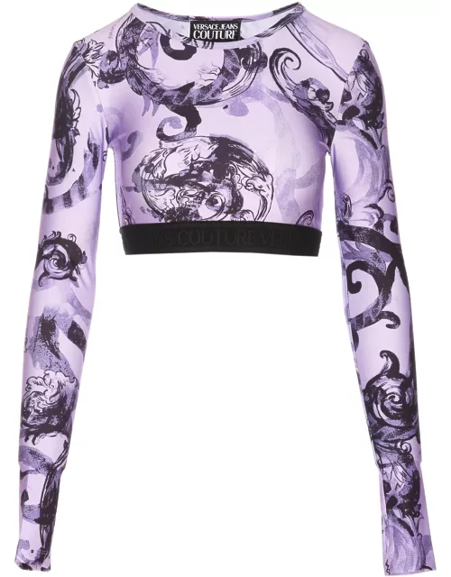 Versace Jeans Couture Watercolor Couture Short Top