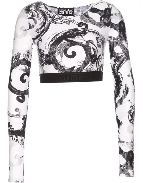 Versace Jeans Couture Watercolor Couture Short Top