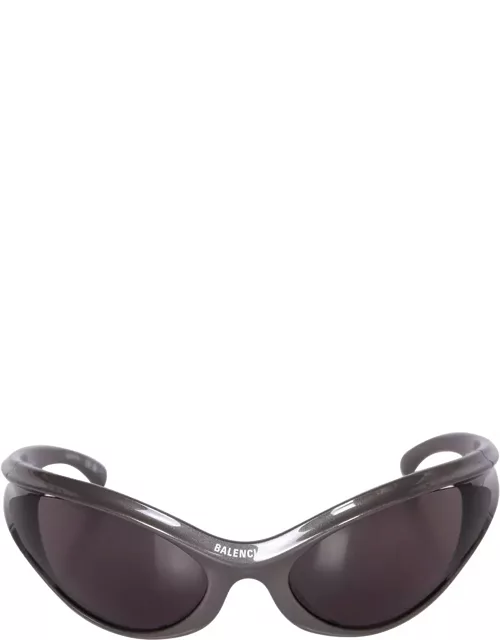 Balenciaga Dynamo Round Grey Sunglasse