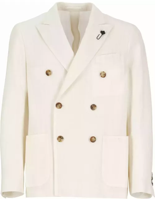 Lardini Double Breasted Cotton Jacket