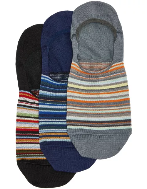 Paul Smith Striped Cotton-blend Trainer Socks - set of Three - Multicoloured - One