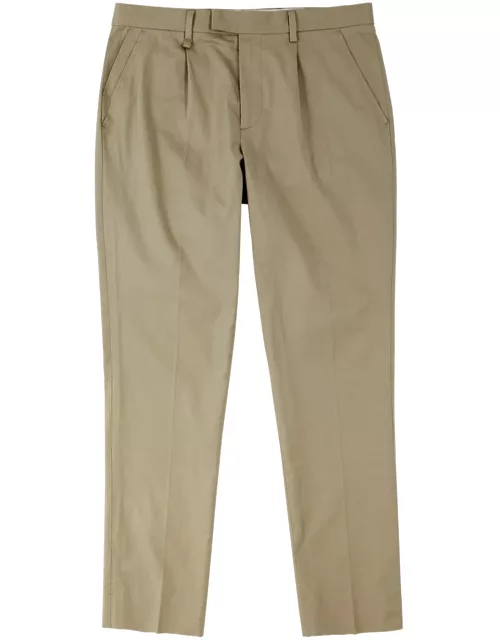PS Paul Smith Pleated Cotton-blend Trousers - Beige - 32 (W32 / M)