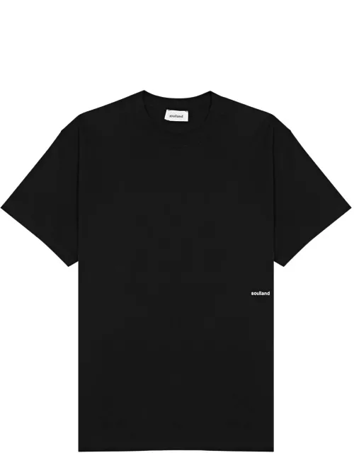 Soulland Ash Logo-print Cotton T-shirt - Black