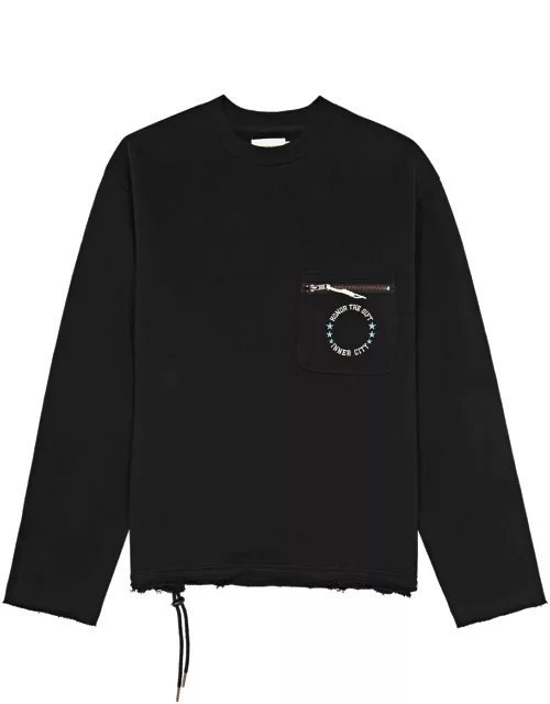 Honor The Gift Logo-embroidered Cotton Sweatshirt - Black