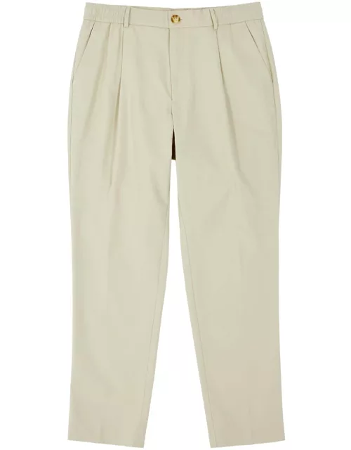 Che Pleated Cotton-blend Chinos - Cream
