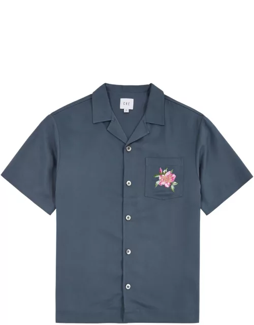 Che Breeze Logo-embroidered Twill Shirt - Navy