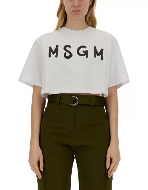 msgm cropped t-shirt