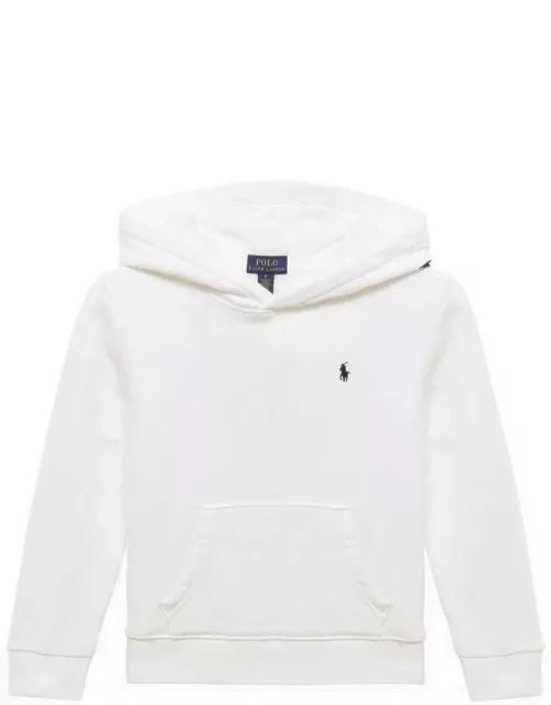 White cotton hoodie