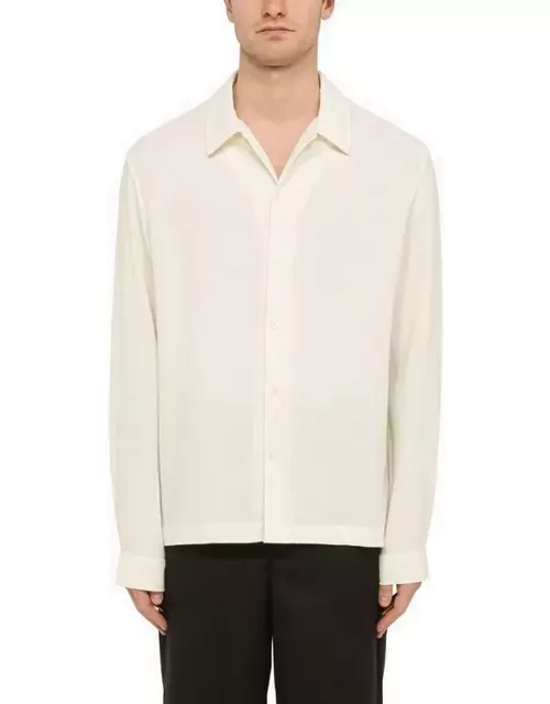 White wool-blend shirt