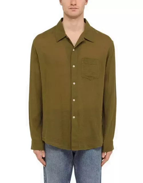 Moss green cotton shirt