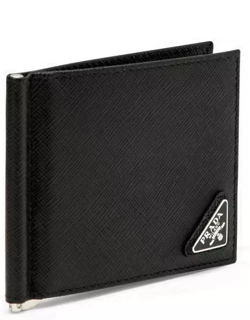 Black leather billfold wallet