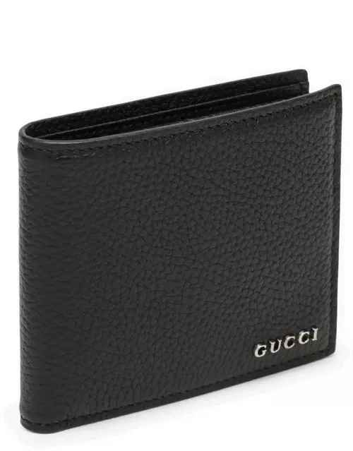 Black billfold wallet with logo