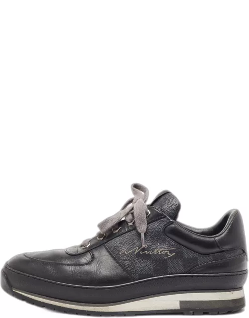 Louis Vuitton Black/Grey Damier Graphite Canvas & Leather Harlem Low-Top Sneaker