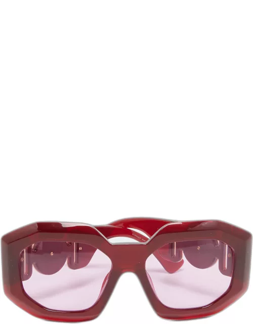 Versace Red MOD 4424 Medusa Rectangular Sunglasse