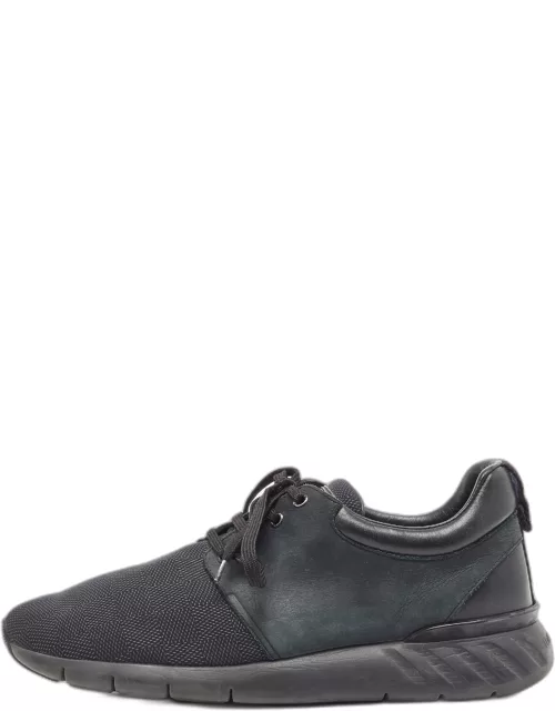 Louis Vuitton Green/Black Nylon and Leather Fastlane Sneaker