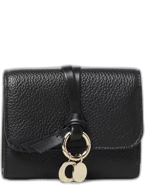 Chloé wallet in grained leather with logo char