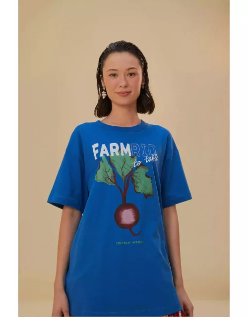 Blue Beet Farm To Table Organic Cotton T-Shirt, BLUE /