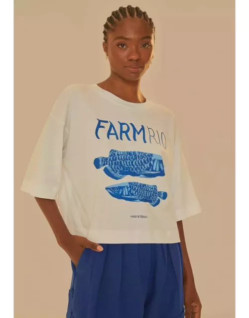 White Farm Rio Organic Cotton T-Shirt, WHITE /