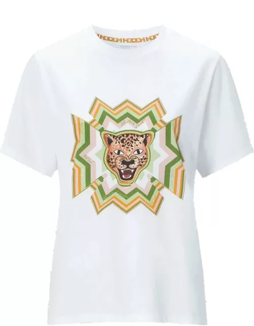 HAYLEY MENZIES Psychedelic Leopard T-Shirt - White