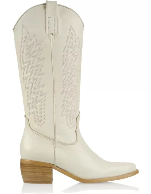 DWRS Colombia Western Cowboy Boot - Off White