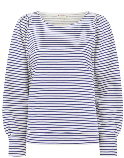 NOOKI Helena Striped Sweatshirt - Navy
