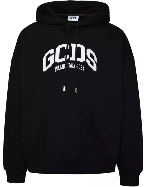 GCDS Black Cotton Sweatshirt