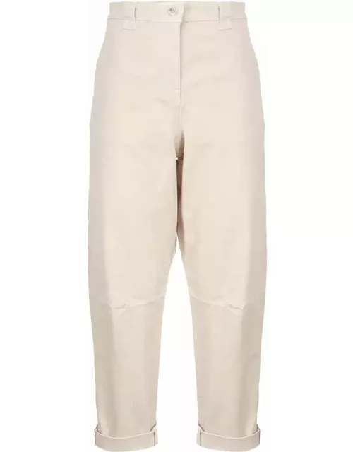 Pinko Carrot Pants In Cavallery Fabric