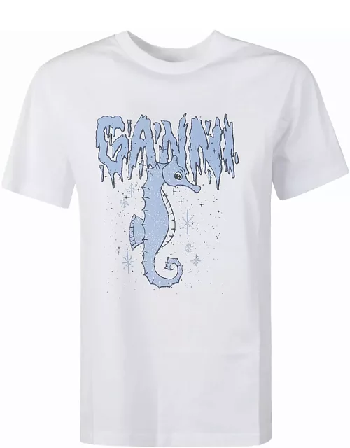 Ganni Logo Print Regular T-shirt